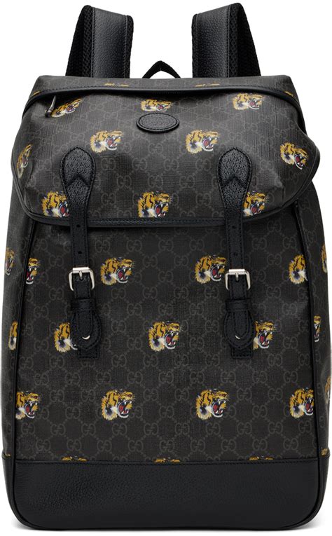 gucci black backpack tiger|gucci tiger print backpack sale.